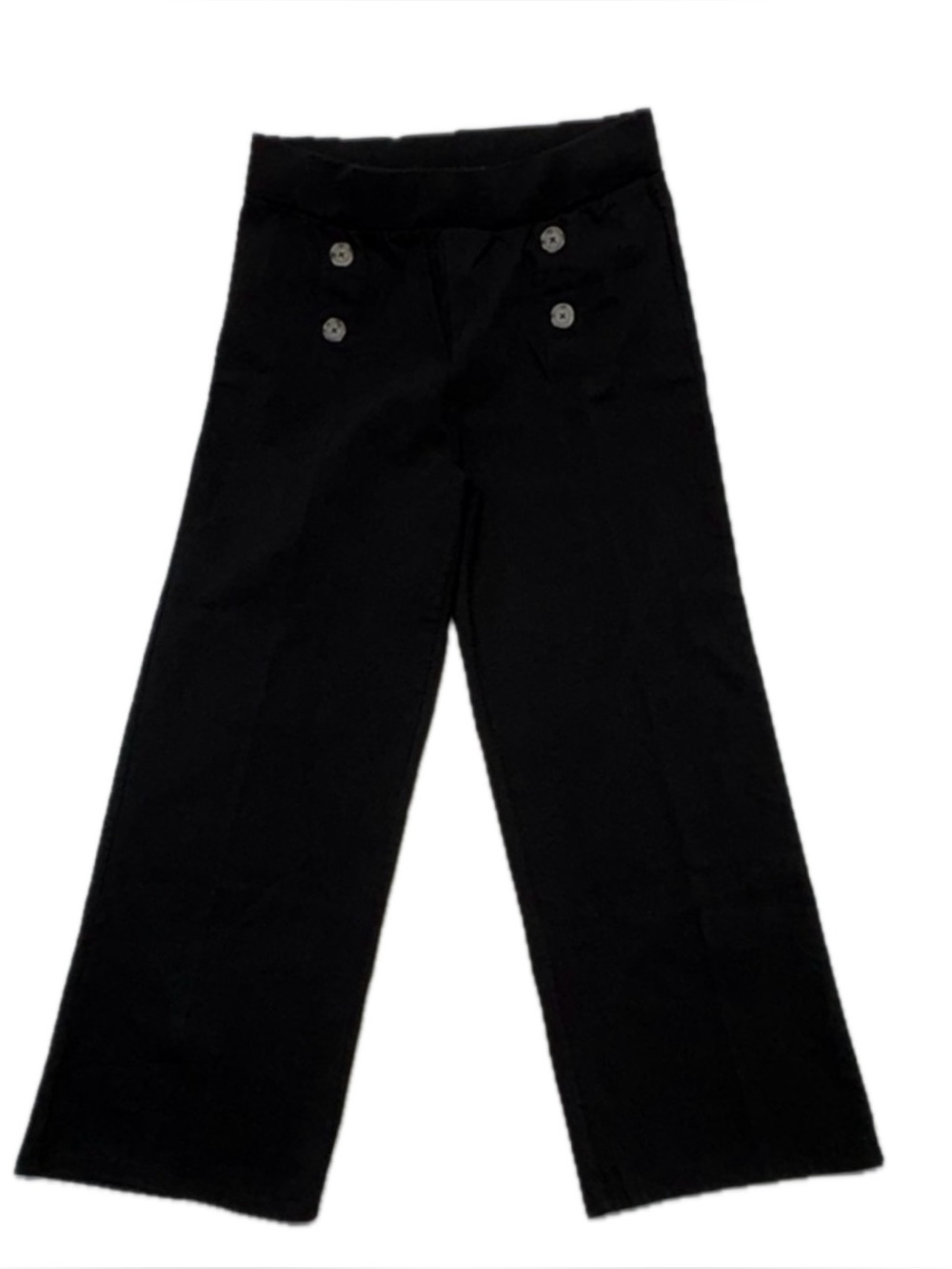 Lily Morgan Black Wide Leg Sailor Pants - High Waisted - approx-32.5” Length